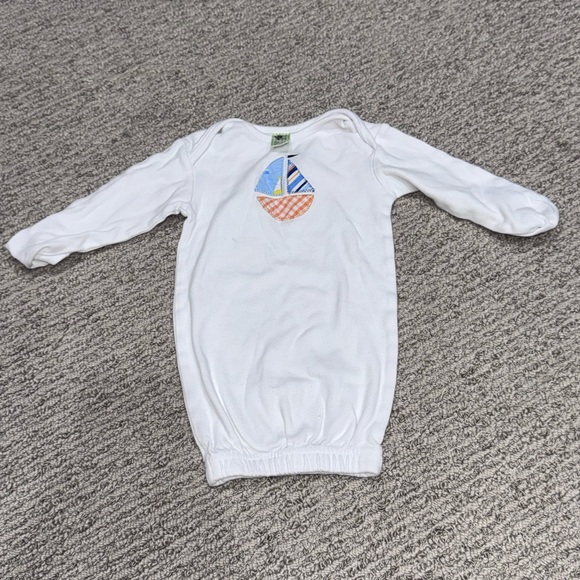 Other - White Baby Gown with Sailboat Design